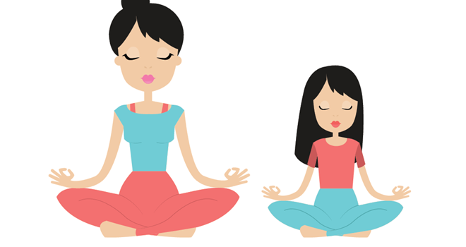 Mor og barn laver yoga-132894962.png