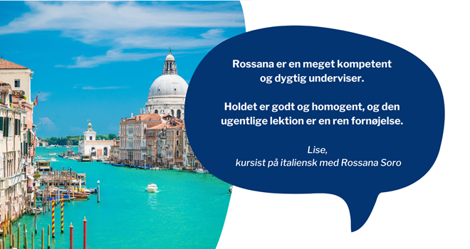 Italiensk med Rossana citat